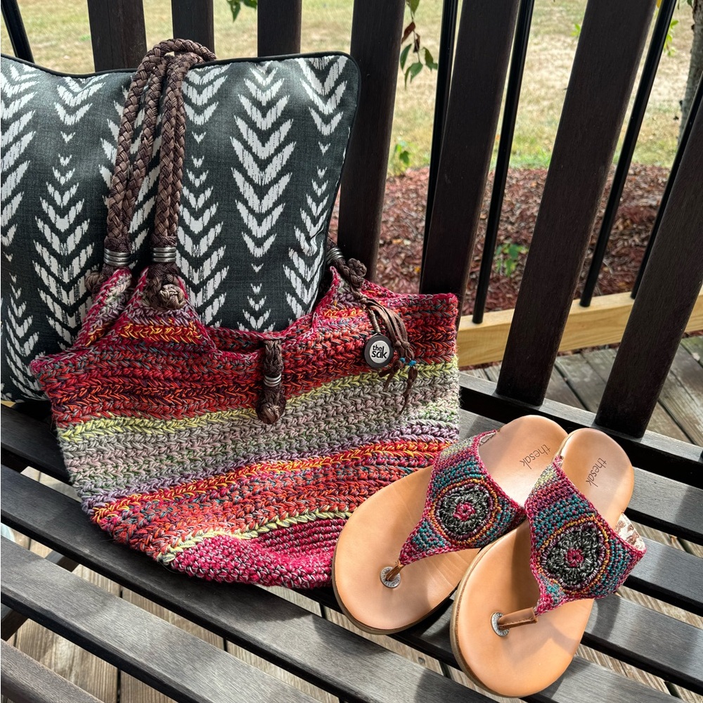 The Sak Matching Bag & Sandals Size 10